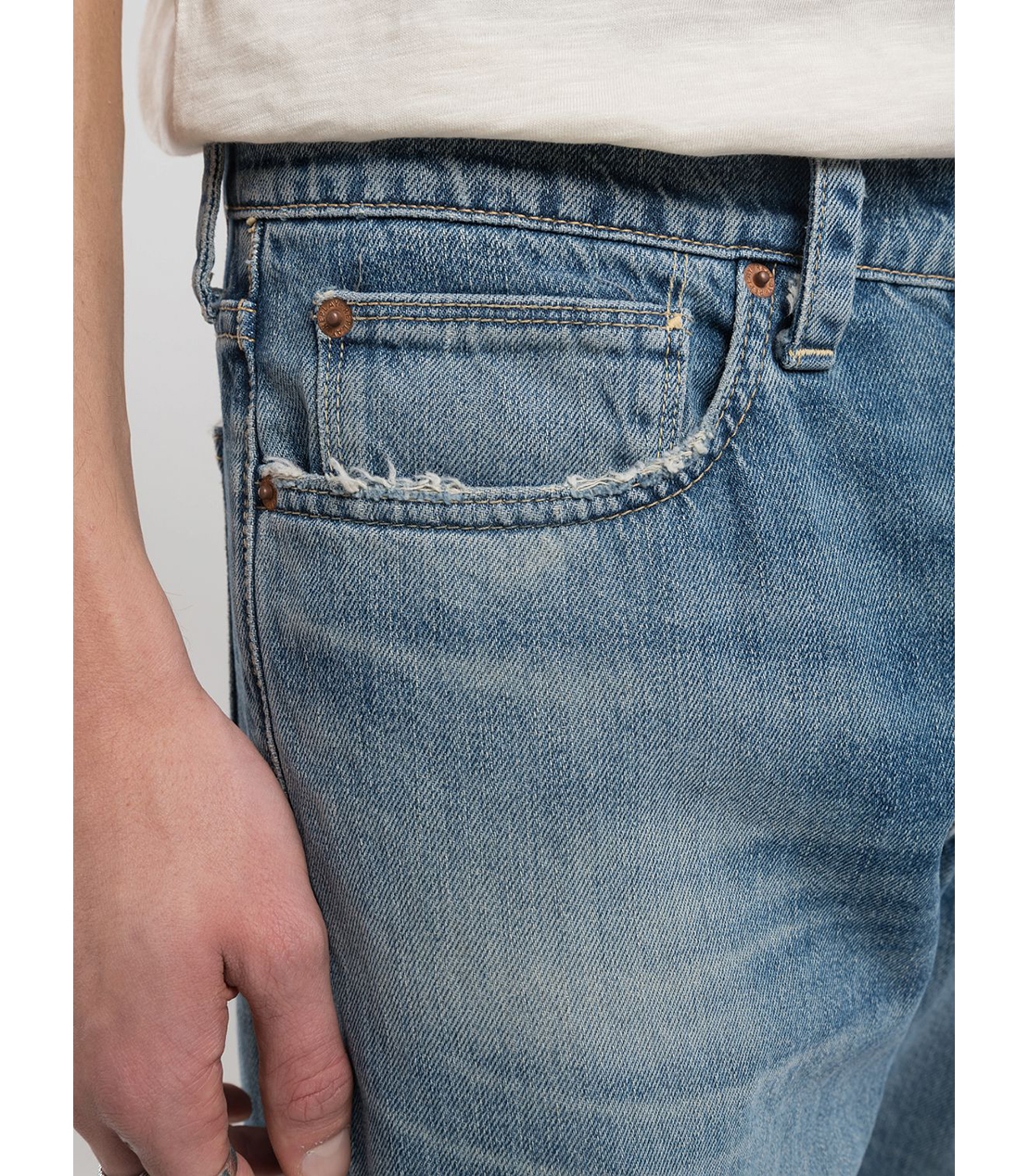 ストレートフィットDERYCK オーセンティック リサイクルデニム 詳細画像 ブルー 6